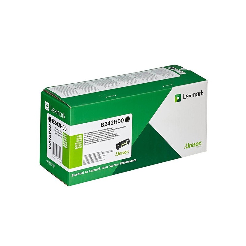 Lexmark oryginalny toner B242H00, black, 6000s, high capacity, return, Lexmark B2442dw, B2546dn, B2546dw, B2650dn, B2650dw, O - 