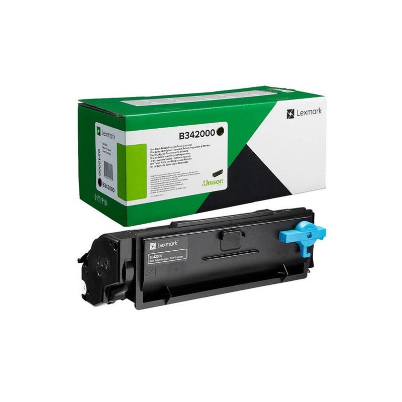 Lexmark oryginalny toner B342000, black, 1500s, return, Lexmark B3340dw, B3442dw, MB3442adw, O - 1