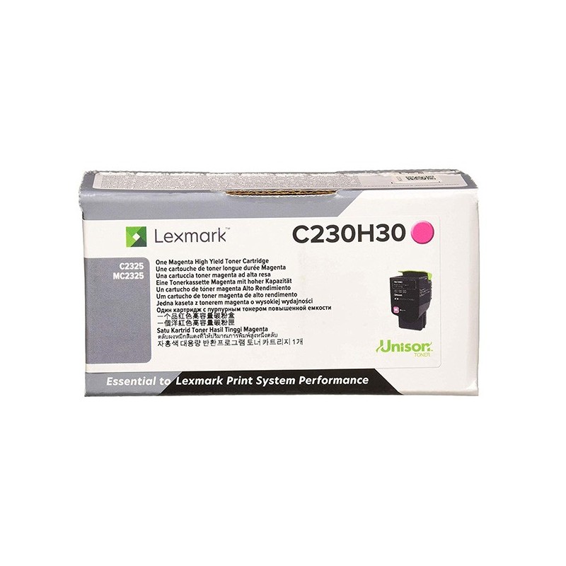 Lexmark oryginalny toner C230H30, magenta, 2300s, high capacity, Lexmark C2325dw,MC2325adw, O - 1