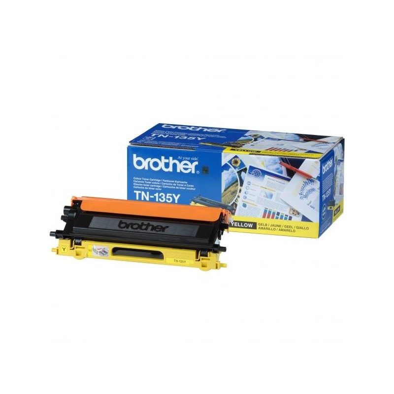 Brother oryginalny toner TN135Y, yellow, 4000s, Brother HL-4040CN, 4050CDN, DCP-9040CN, 9045CDN, MFC-9440C, O - 1