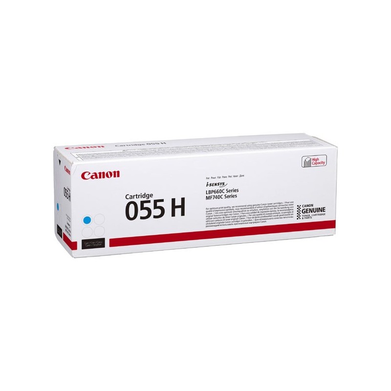 Canon oryginalny toner 055CH, cyan, 5900s, 3019C002, high capacity, Canon MF742Cdw, MF744Cdw, MF746Cx, LBP663Cdw, LBP664Cx, O - 