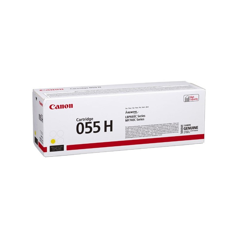 Canon oryginalny toner 055YH, yellow, 5900s, 3017C002, high capacity, Canon MF742Cdw, MF744Cdw, MF746Cx, LBP663Cdw, LBP664Cx, O 