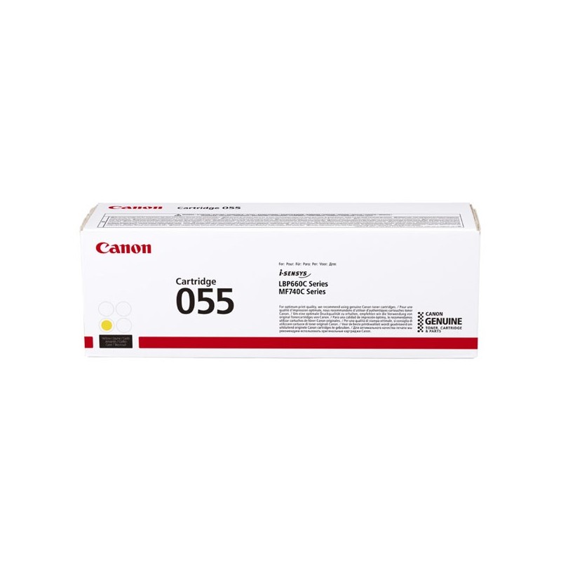 Canon oryginalny toner 055Y, yellow, 2100s, 3013C002, Canon MF742Cdw, MF744Cdw, MF746Cx, LBP663Cdw, LBP664Cx, O - 1