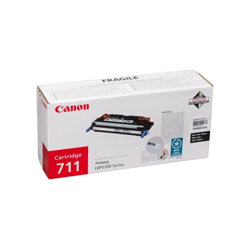 Canon oryginalny toner CRG711, black, 6000s, 1660B002, Canon LBP-5300, O - 1