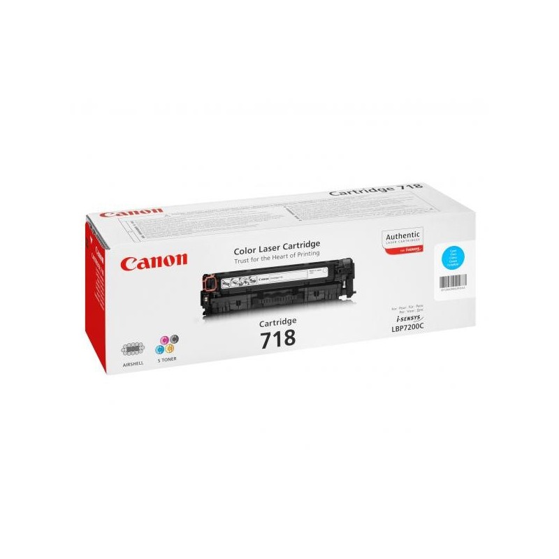 Canon oryginalny toner CRG718, cyan, 2900s, 2661B002, Canon LBP-7200Cdn, O - 1