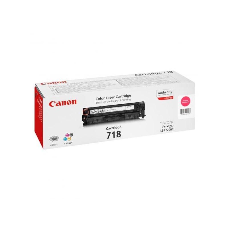 Canon oryginalny toner CRG718, magenta, 2900s, 2660B002, 2660B011, Canon LBP-7200Cdn, O - 1