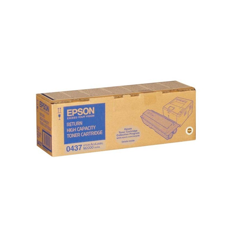 Epson oryginalny toner C13S050437, black, 8000s, return, Epson AcuLaser M2000D, 2000DN, 2000DT, 2000DTN, O - 1