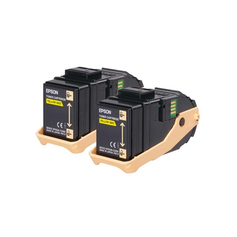 Epson oryginalny toner C13S050606, yellow, 15000s, Epson Aculaser C9300N, dual pack, O - 1