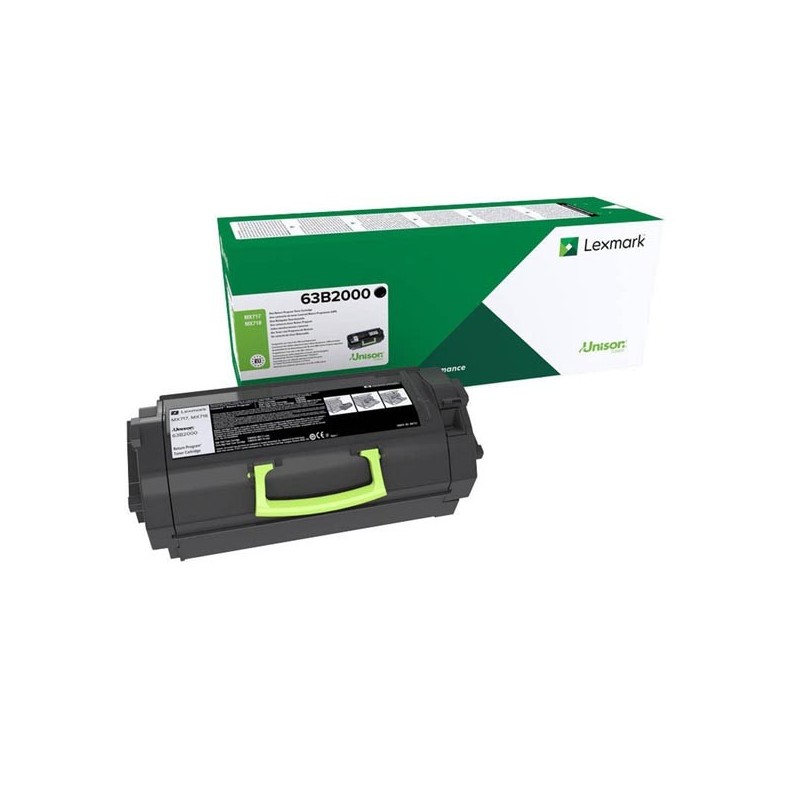 Lexmark oryginalny toner 63B2000, black, 11000s, Lexmark MX717de, MX718de, O - 1