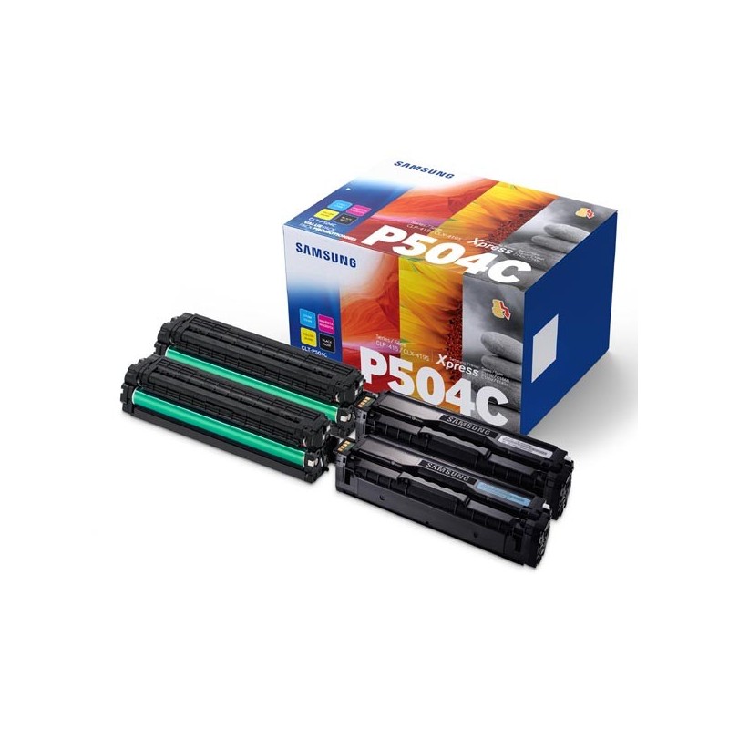 HP oryginalny toner SU400A, CLT-P504C, CMYK, Samsung CLP-415, CLX4195, C1810W, Xpress C1860FW, O - 1