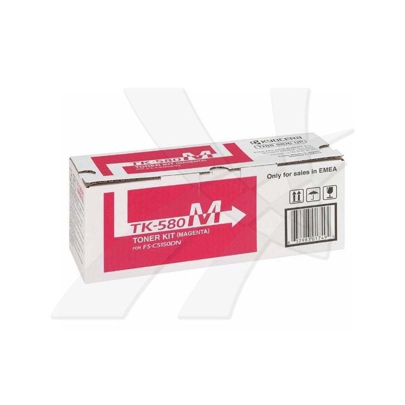 Kyocera oryginalny toner TK580M, magenta, 2800s, 1T02KTBNL0, Kyocera FS- C5150DN, O - 1