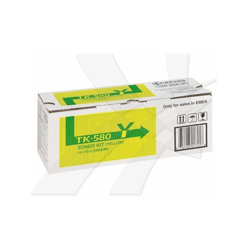 Kyocera oryginalny toner TK580Y, yellow, 2800s, 1T02KTANL0, Kyocera FS- C5150DN, O - 1