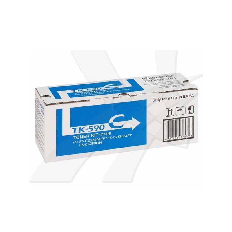 Kyocera oryginalny toner TK590C, cyan, 5000s, 1T02KVCNL0, Kyocera FS-C 2026, 2126MFP, O - 1