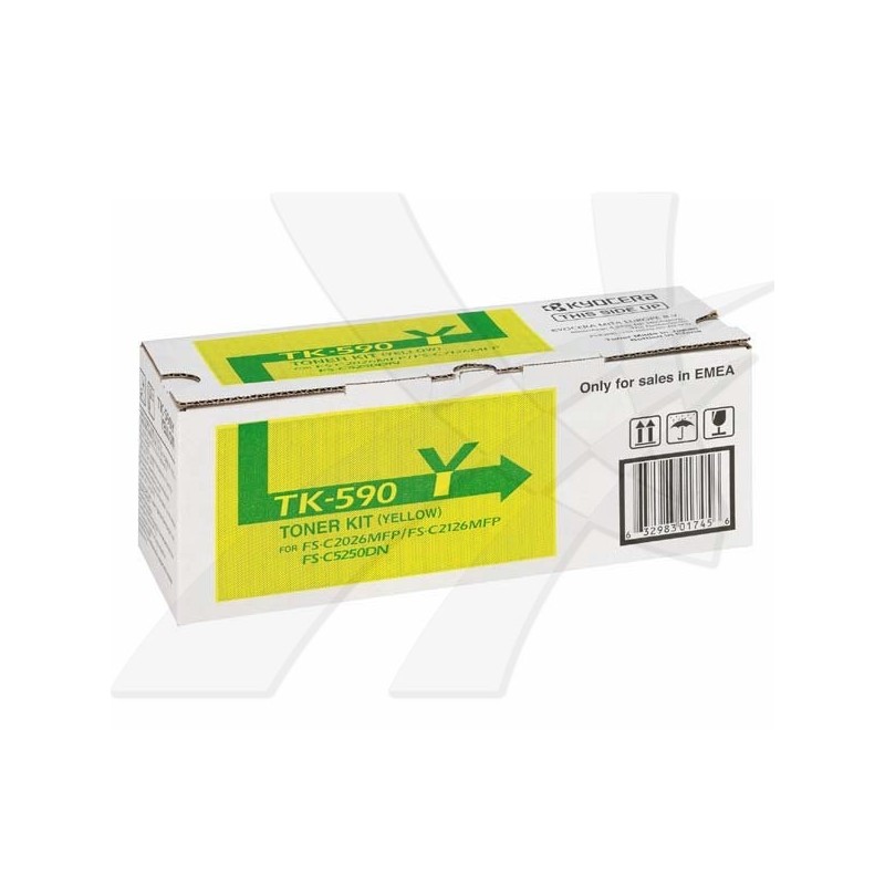 Kyocera oryginalny toner TK590Y, yellow, 5000s, 1T02KVANL0, Kyocera FS-C 2026, 2126MFP, O - 1