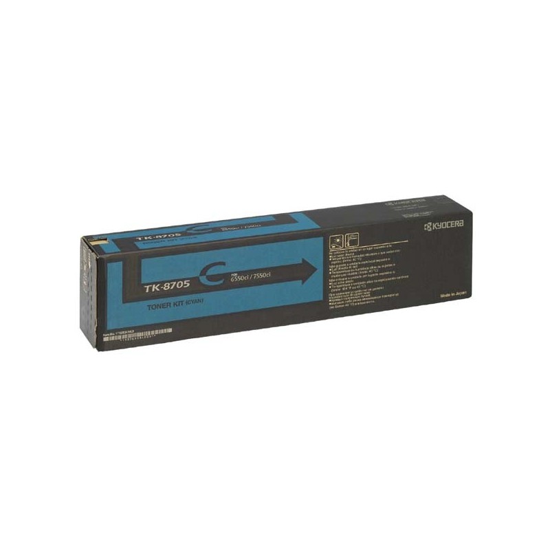 Kyocera oryginalny toner TK8705C, cyan, 30000s, 1T02K9CNL0, Kyocera TASLalfa 6550I, 7550I, O - 1