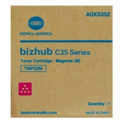 Konica Minolta oryginalny toner A0X5352, magenta, 6000s, TNP22M, Konica Minolta Bizhub C35, P, O - 1