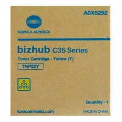 Konica Minolta oryginalny toner A0X5252, yellow, 6000s, TNP22Y, Konica Minolta Bizhub C35, P, O - 1
