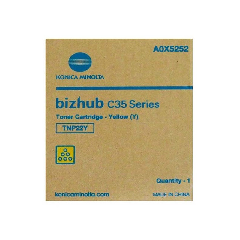 Konica Minolta oryginalny toner A0X5252, yellow, 6000s, TNP22Y, Konica Minolta Bizhub C35, P, O - 1