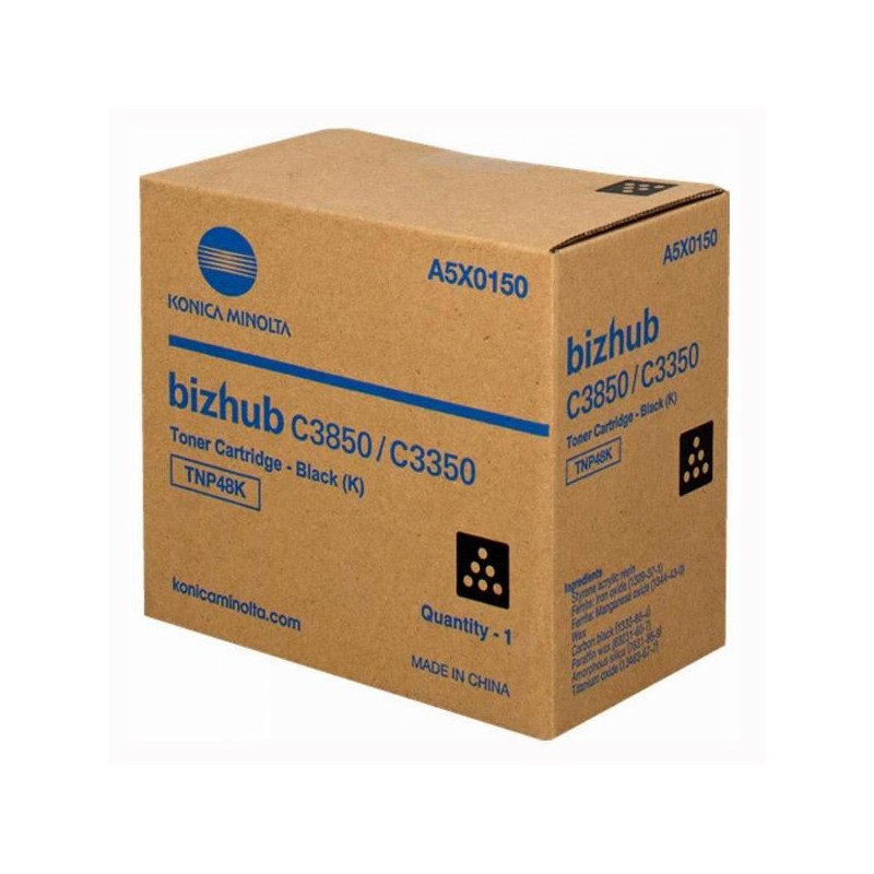 Konica Minolta oryginalny toner A5X0150, black, 10000s, TNP48K, Konica Minolta Bizhub C3350, C3850, O - 1