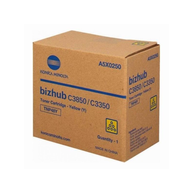 Konica Minolta oryginalny toner A5X0250, yellow, 10000s, TNP48Y, Konica Minolta Bizhub C3350, C3850, O - 1