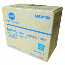 Konica Minolta oryginalny toner A95W450, cyan, 12000s, TNP-49C, Konica Minolta Bizhub C3351, Bizhub C3851, Bizhub C3851FS, O - 1