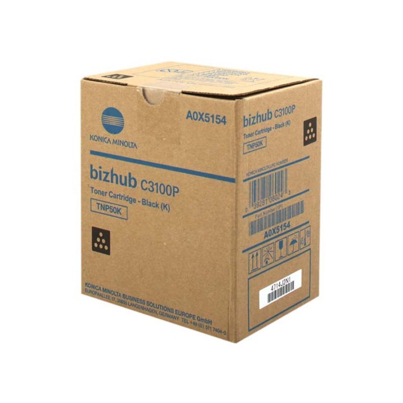 Konica Minolta oryginalny toner A0X5154, black, 5000/4700s, TNP-50K, Konica Minolta Bizhub C3100P, O - 1