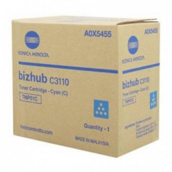 Konica Minolta oryginalny toner A0X5455, cyan, 5000s, TNP-51C, Konica Minolta Bizhub C3110, O - 1