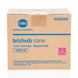Konica Minolta oryginalny toner A0X5355, magenta, 5000s, TNP-51M, Konica Minolta Bizhub C3110, O - 1
