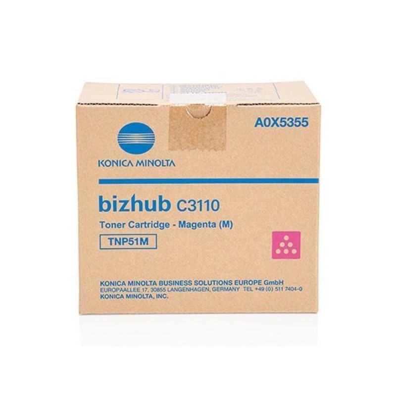 Konica Minolta oryginalny toner A0X5355, magenta, 5000s, TNP-51M, Konica Minolta Bizhub C3110, O - 1
