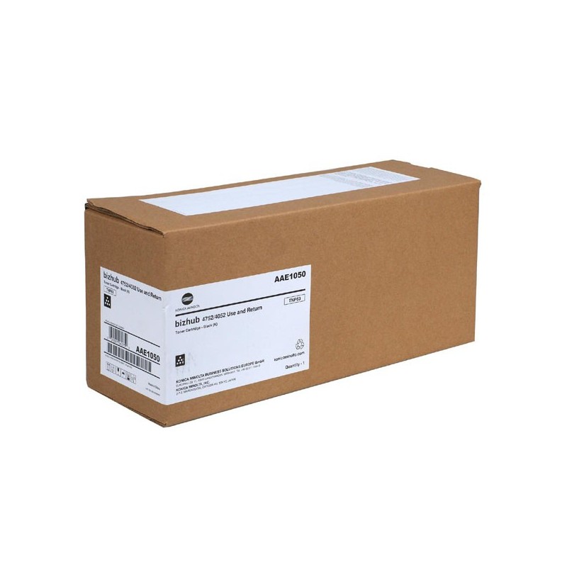 Konica Minolta oryginalny toner AAE1050, black, 25000s, TNP-63, return, Konica Minolta Bizhub 4052, 4752, O - 1