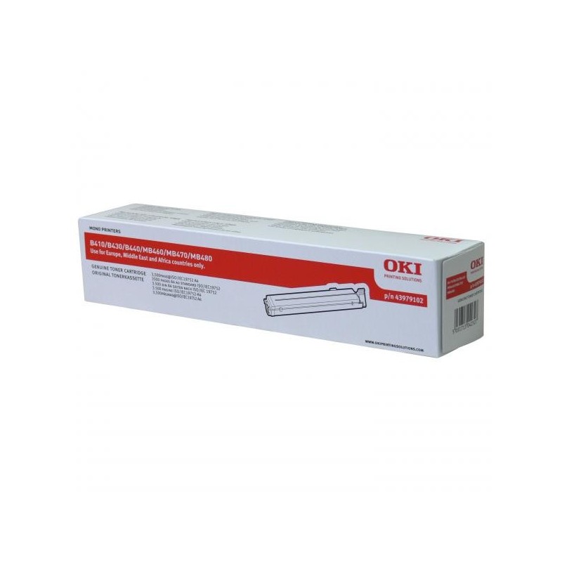OKI oryginalny toner 43979102, black, 3500s, OKI B410, B430, B440, MB460, MB470, MB480, O - 1