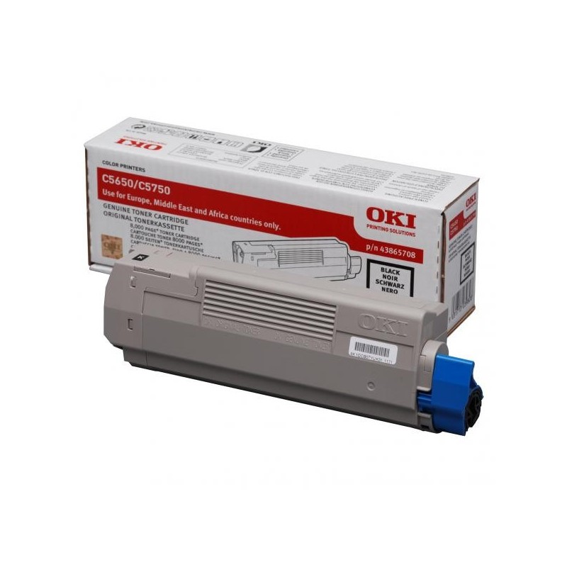 OKI oryginalny toner 43865708, black, 8000s, OKI C5650, 5750, O - 1