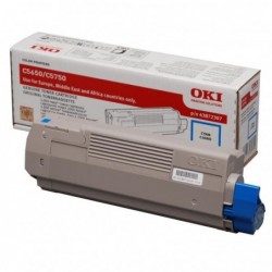 OKI oryginalny toner 43872307, cyan, 2000s, OKI C5650, 5750, O - 1
