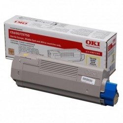 OKI oryginalny toner 43872305, yellow, 2000s, OKI C5650, 5750, O - 1
