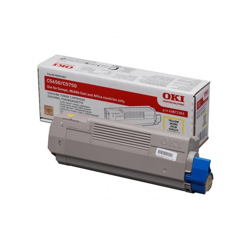 OKI oryginalny toner 43872305, yellow, 2000s, OKI C5650, 5750, O - 1