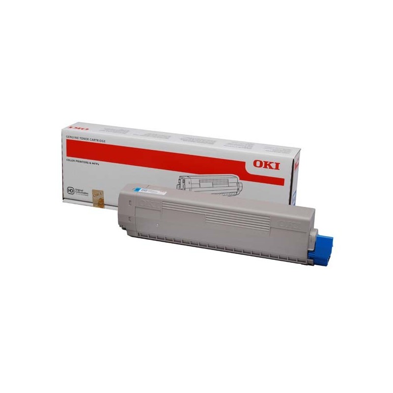 OKI oryginalny toner 44844615, cyan, 7300s, OKI C822, O - 1