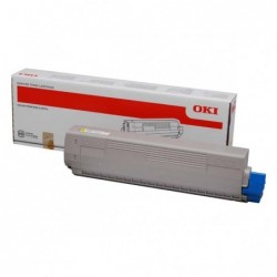 OKI oryginalny toner 44844613, yellow, 7300s, OKI C822, O - 1