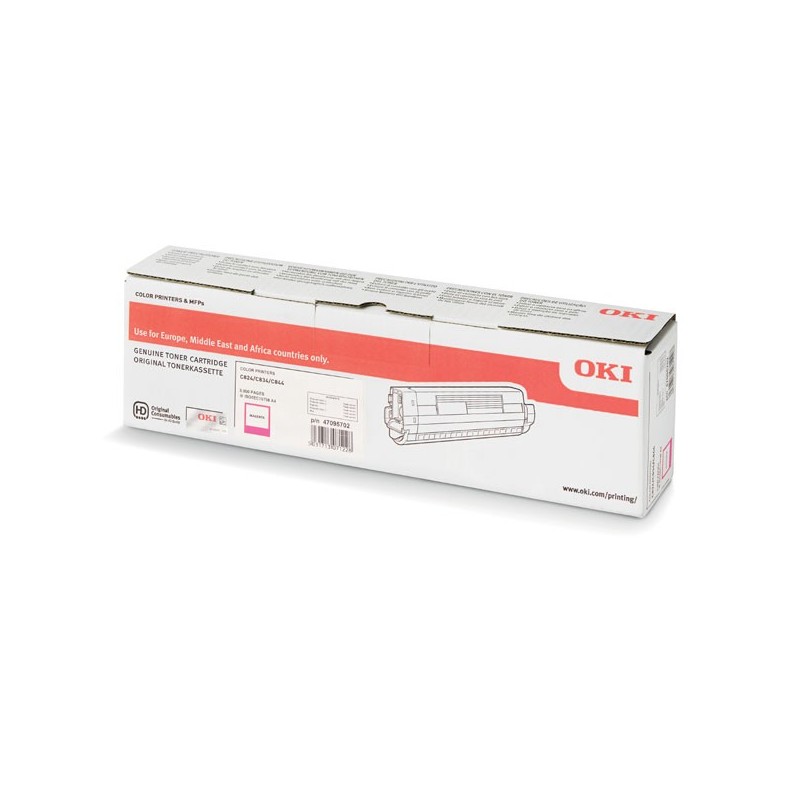 OKI oryginalny toner 47095702, magenta, 5000s, OKI C824, 834, 844, O - 1