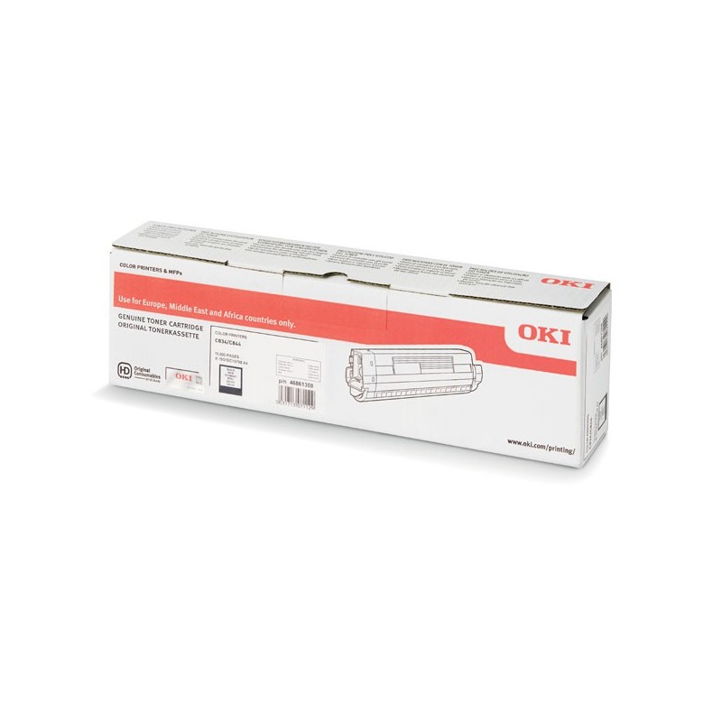 OKI oryginalny toner 46861308, black, 10000s, OKI 834, 844, O - 1