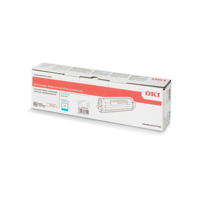 OKI oryginalny toner 46861307, cyan, 10000s, OKI 834, 844, O - 1