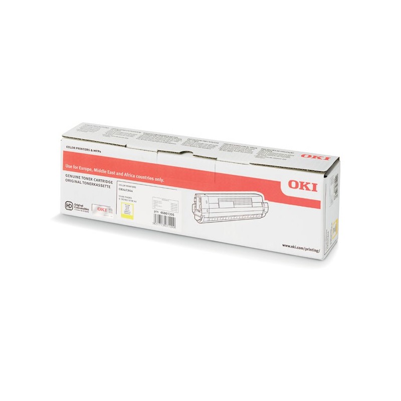 OKI oryginalny toner 46861305, yellow, 10000s, OKI 834, 844, O - 1