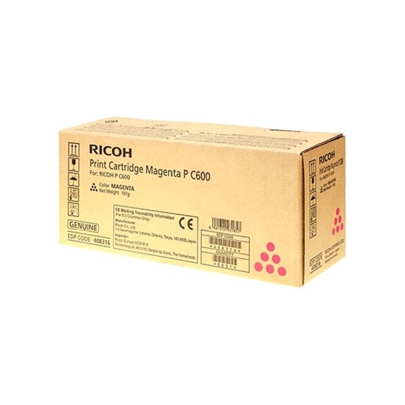 Ricoh oryginalny toner 408316, magenta, 12000s, Ricoh P C 600, O - 1