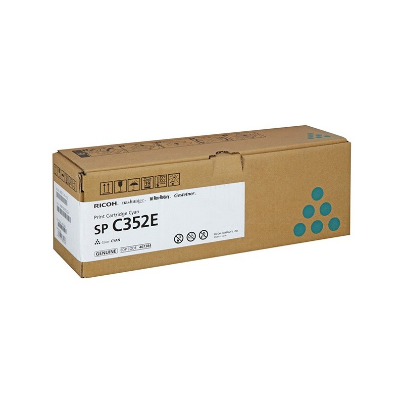 Ricoh oryginalny toner 407384, cyan, 9000s, 408216, Ricoh SP C352, O - 1