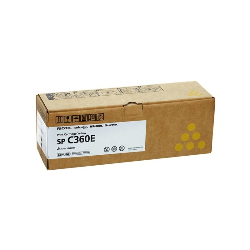 Ricoh oryginalny toner 408191, yellow, 1500s, Ricoh SP 360dnw, O - 1