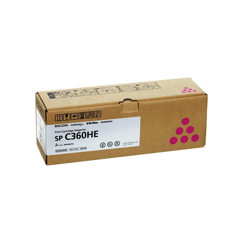 Ricoh oryginalny toner 408186, magenta, 5000s, Ricoh SP C360DNw, O - 1