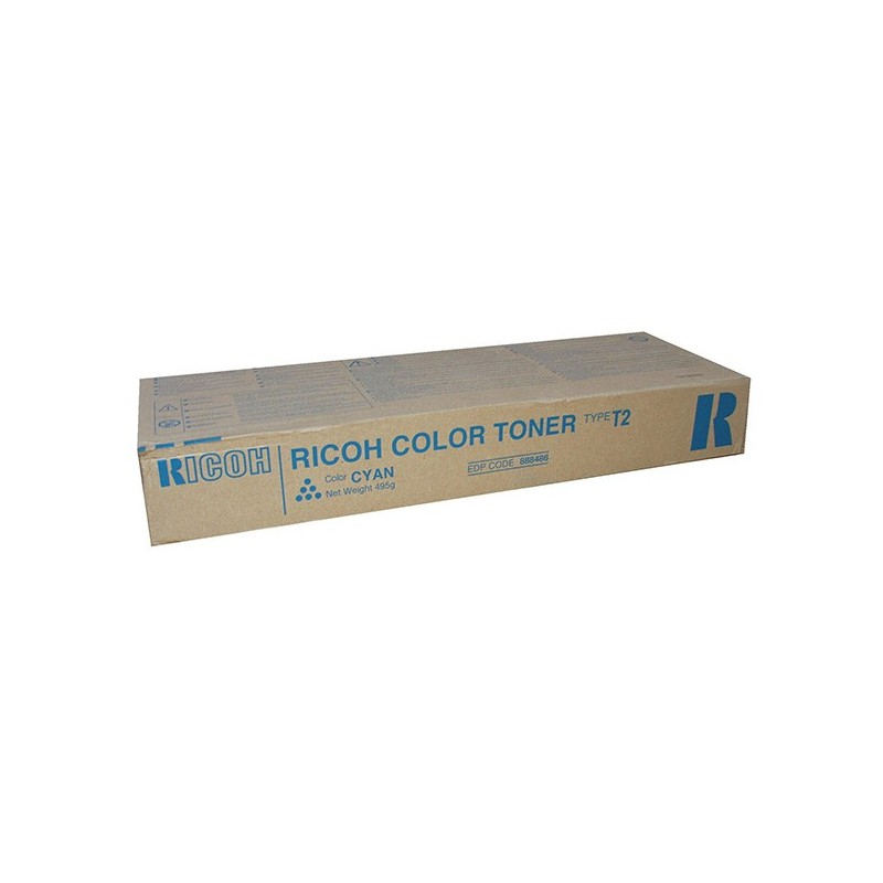 Ricoh oryginalny toner 888486, cyan, 17000s, Typ T2, Ricoh Aficio 3224C, 3232C, O - 1