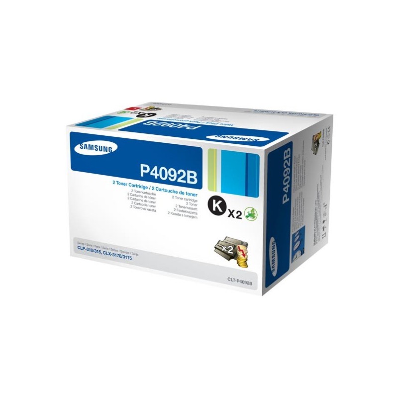 HP oryginalny toner SU391A, CLT-P4092B, black, 1500s, P4092B, Samsung CLX-3170, CLX-3175, CLX-3176, CLX-4175, dual pack, O - 1