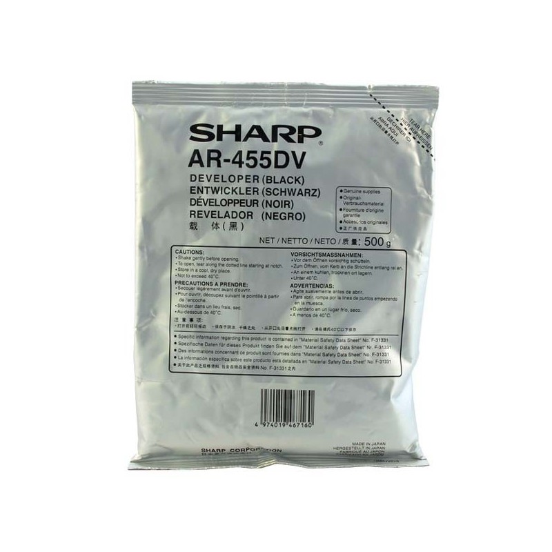Sharp oryginalny developer AR-455DV, black, 100000s, Sharp AR-M351,AR-M451, AR-M351U,AR-M351UN,AR-M451U, O - 1