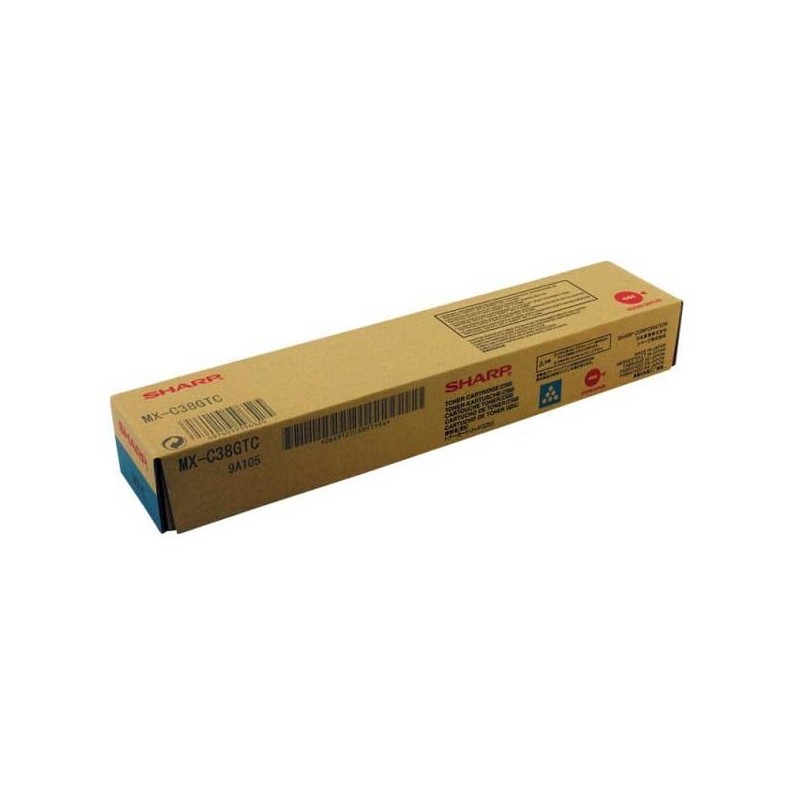 Sharp oryginalny toner MX-C38GTC, cyan, 10000s, Sharp MXC 310, 311, 380, 381, O - 1