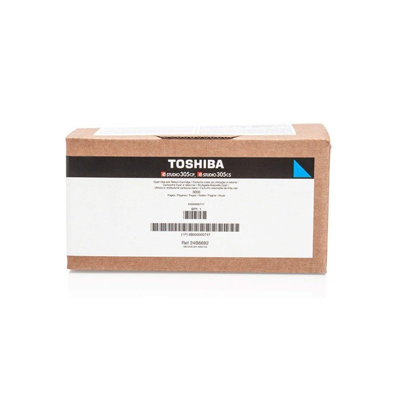 Toshiba oryginalny toner T305PCR, cyan, 3000s, Toshiba e-Studio 305 CP, 305 CS, 306 CS, 900g, O - 1
